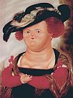 Fernando Botero Canvas Paintings - Mrs. Rubens
